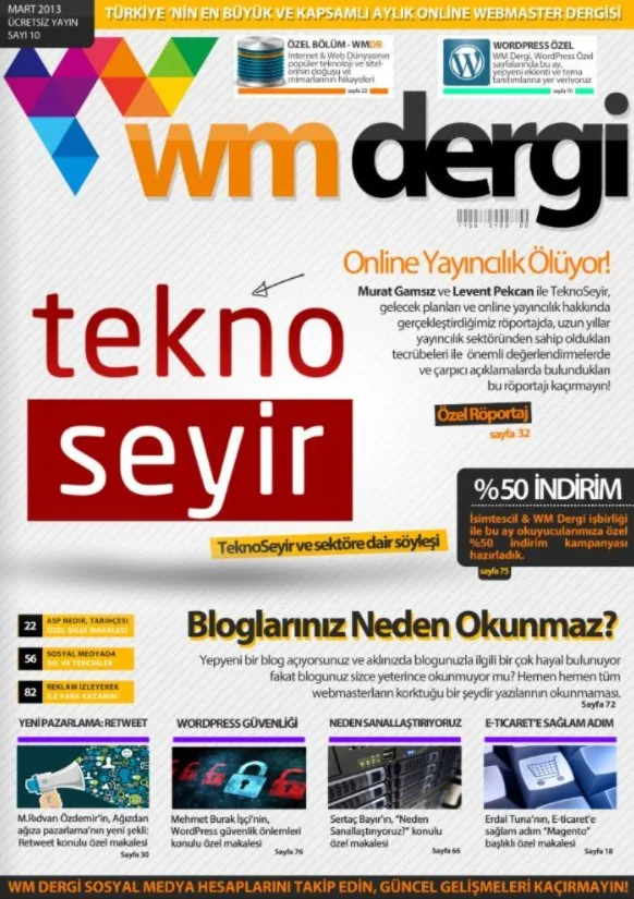 WM Dergi kapak
