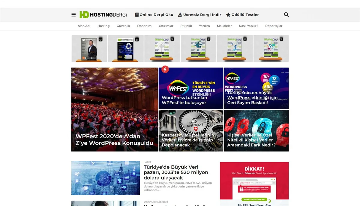 Hosting Dergi website