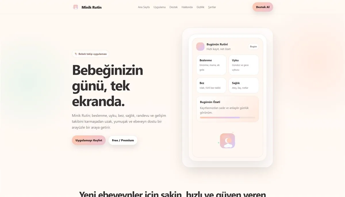 Minik Rutin website