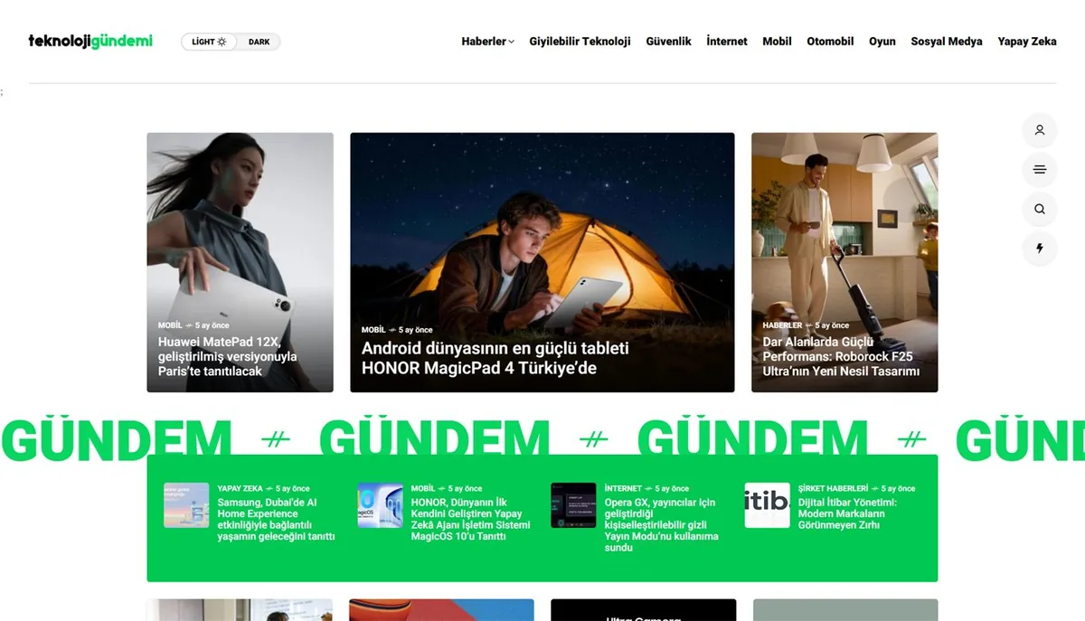 Teknoloji Gündemi website